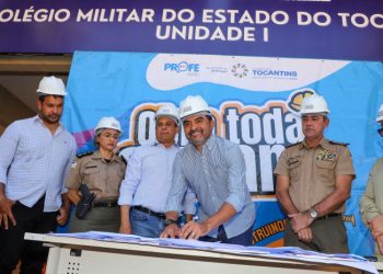 Com investimento de R$ 3 milhões, governador Wanderlei Barbosa assina Ordem de Serviço para reforma do Colégio Militar de Palmas
