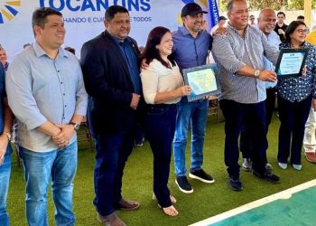 Na assinatura da obra da Barragem Taboca, presidente da Câmara, Paulo Sérgio, apresenta demandas urgentes de Formoso do Araguaia ao governador