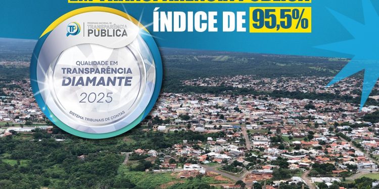 Paraíso do Tocantins conquista Selo Diamante no Ranking Nacional de Transparência Pública