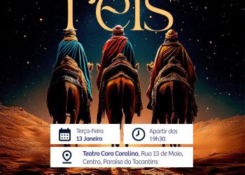Prefeitura de Paraíso do Tocantins convida população para a tradicional Folia de Reis no Teatro Cora Coralina