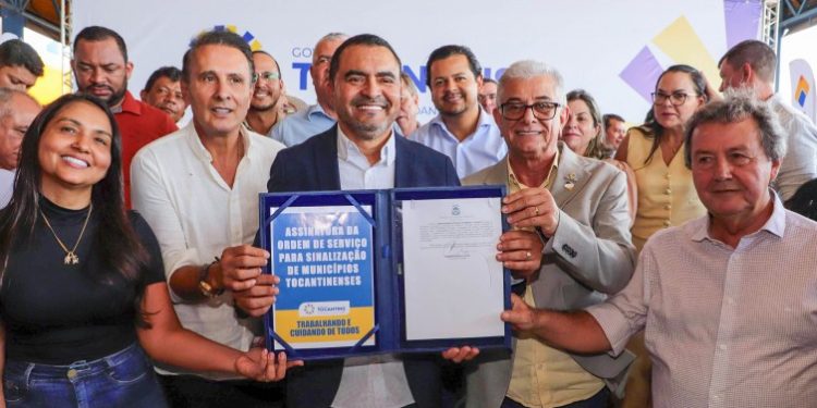 Com investimento de quase R$ 15 milhões, governador Wanderlei Barbosa assina Ordem de Serviço para reforçar sinalização e segurança viária em 26 municípios