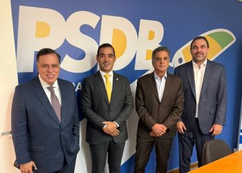 Pré-candidato ao governo do Tocantins, Vicentinho Júnior recebe boas-vindas de Aécio Neves: “Você agrega muito”