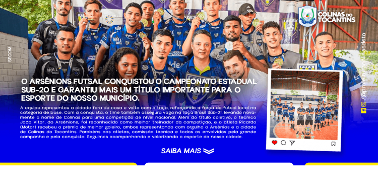 Arsênions é campeão estadual Sub-20 de futsal e coloca Colinas no cenário nacional