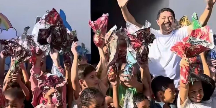 Prefeito Kedson Alves celebra Páscoa com crianças da rede municipal de ensino e leva alegria às escolas de Ponte Alta do Tocantins