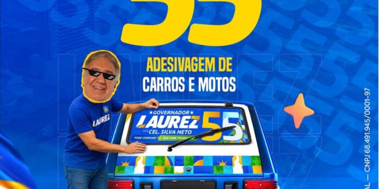 Laurez Moreira convida população para adesivaço do 55 em Gurupi