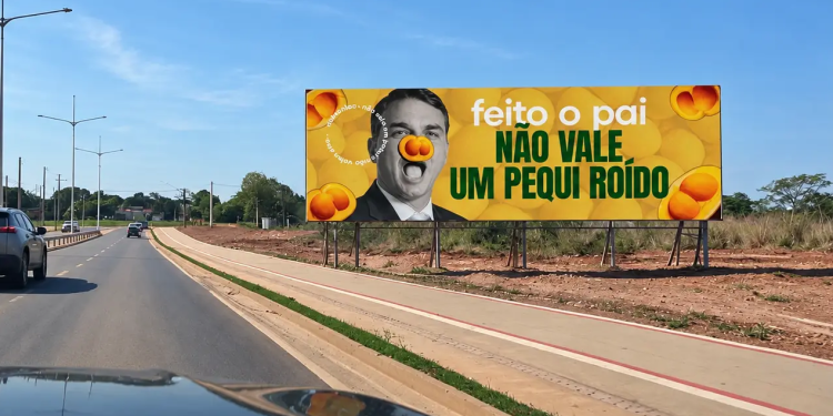 Outdoors com frase “Feito o pai, não vale um pequi roído” geram críticas e provocam polêmica entre eleitores em Palmas